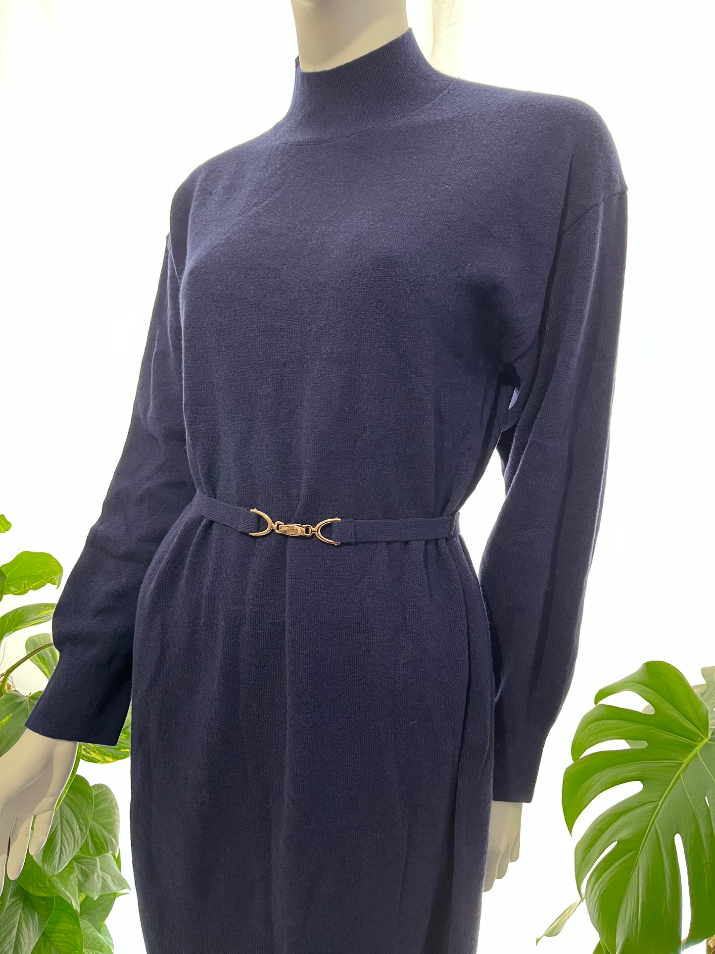 & Other Stories cashmere navy dress