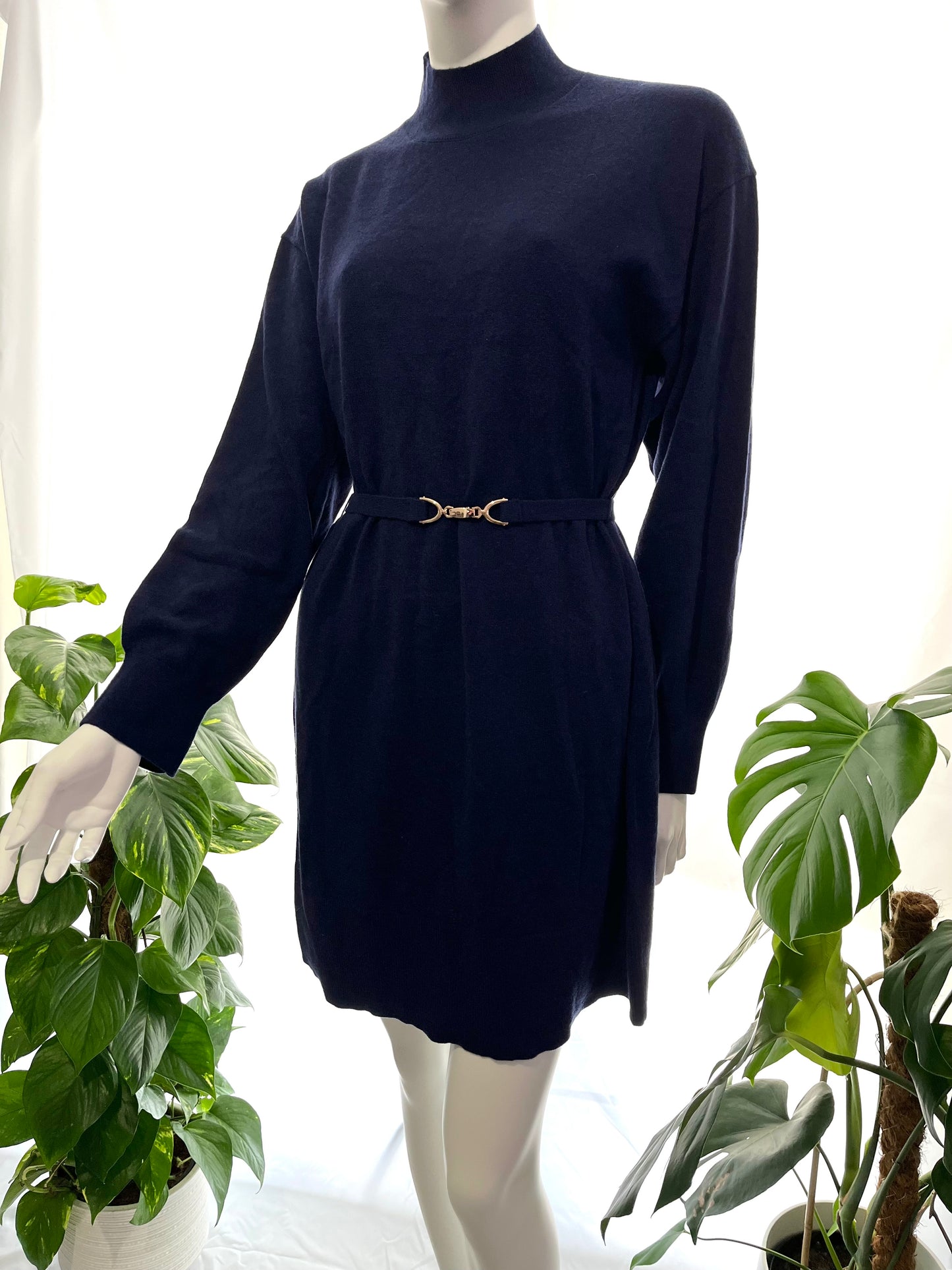 & Other Stories cashmere navy dress