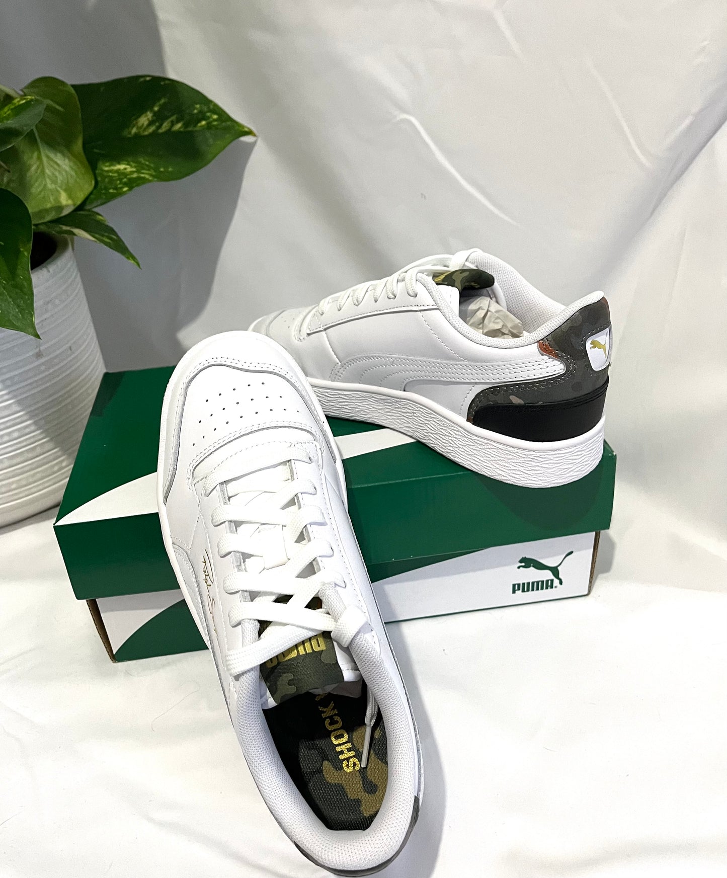 Puma Ralph Sampson white trainers