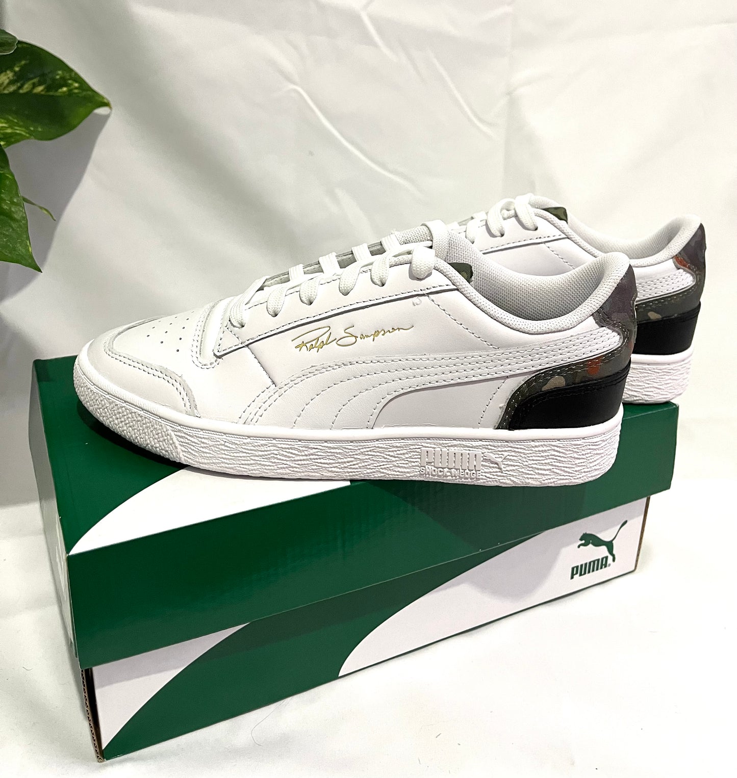 Puma Ralph Sampson white trainers