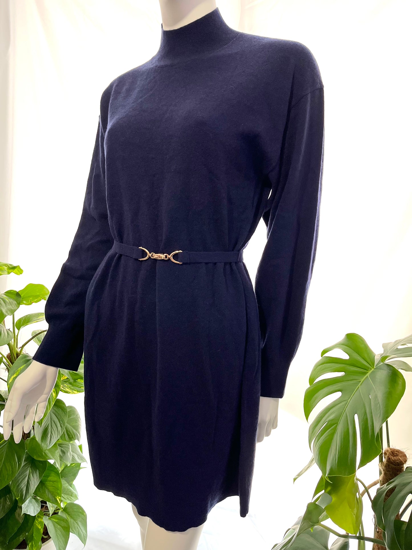 & Other Stories cashmere navy dress