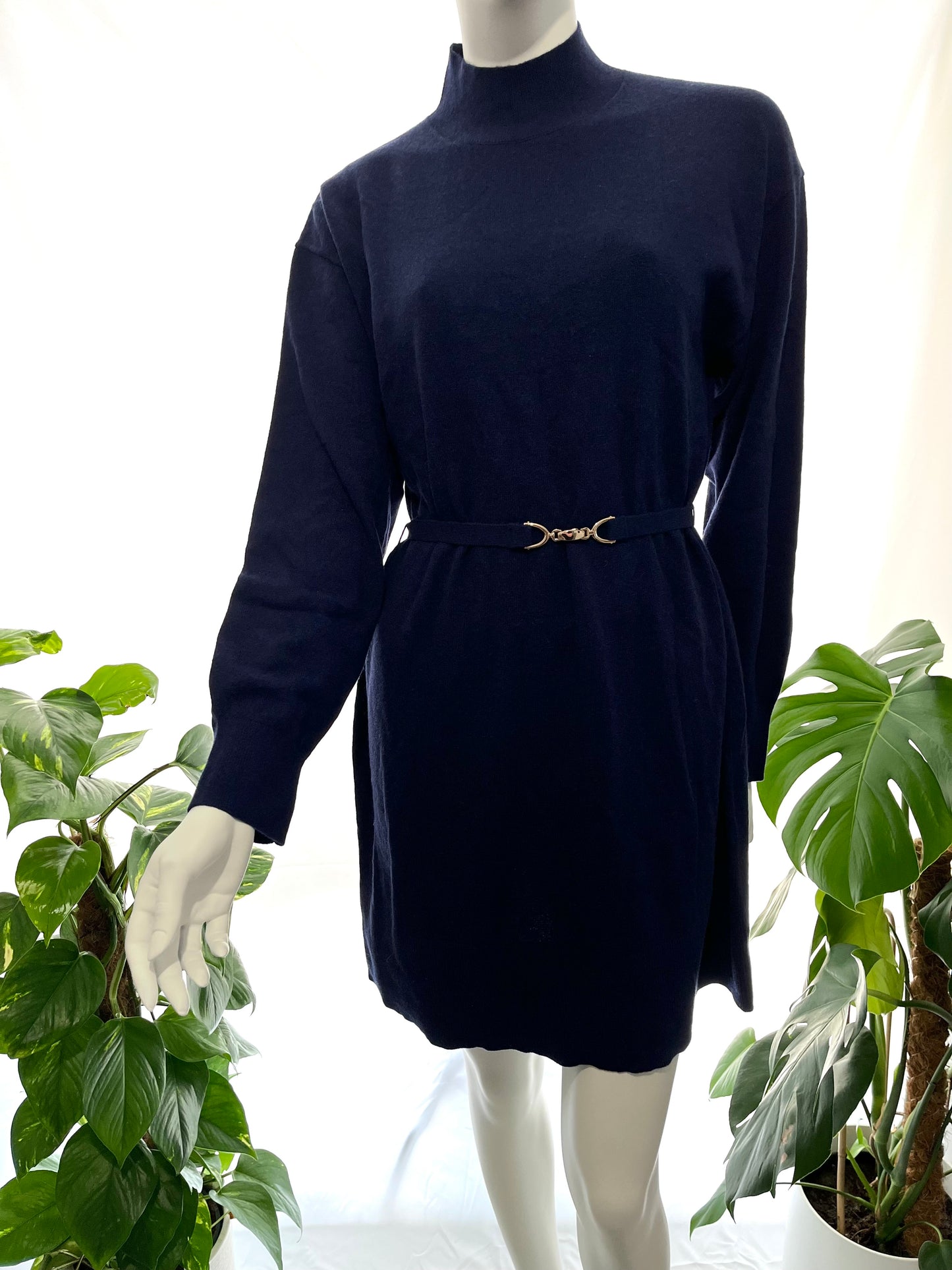 & Other Stories cashmere navy dress