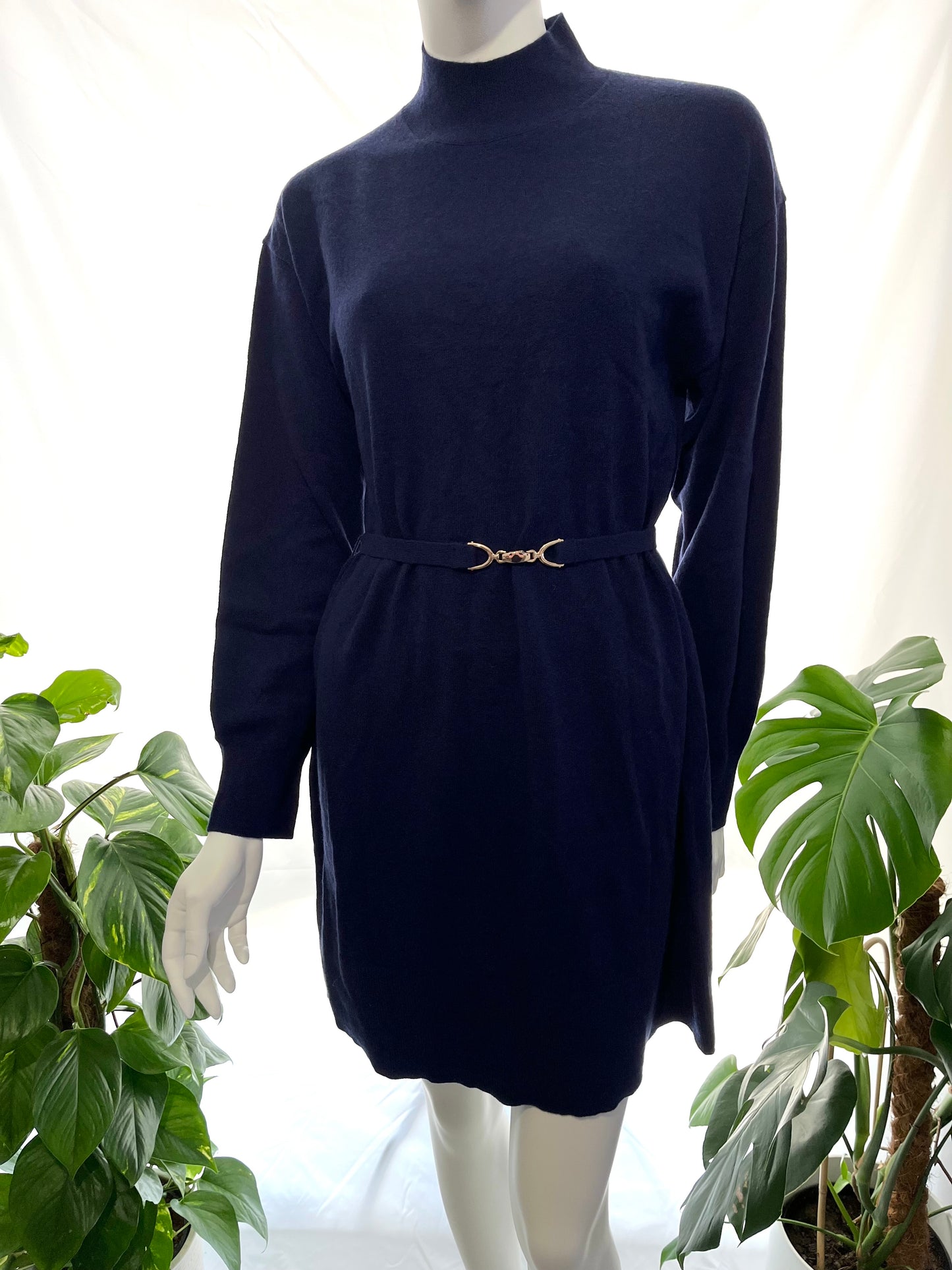 & Other Stories cashmere navy dress