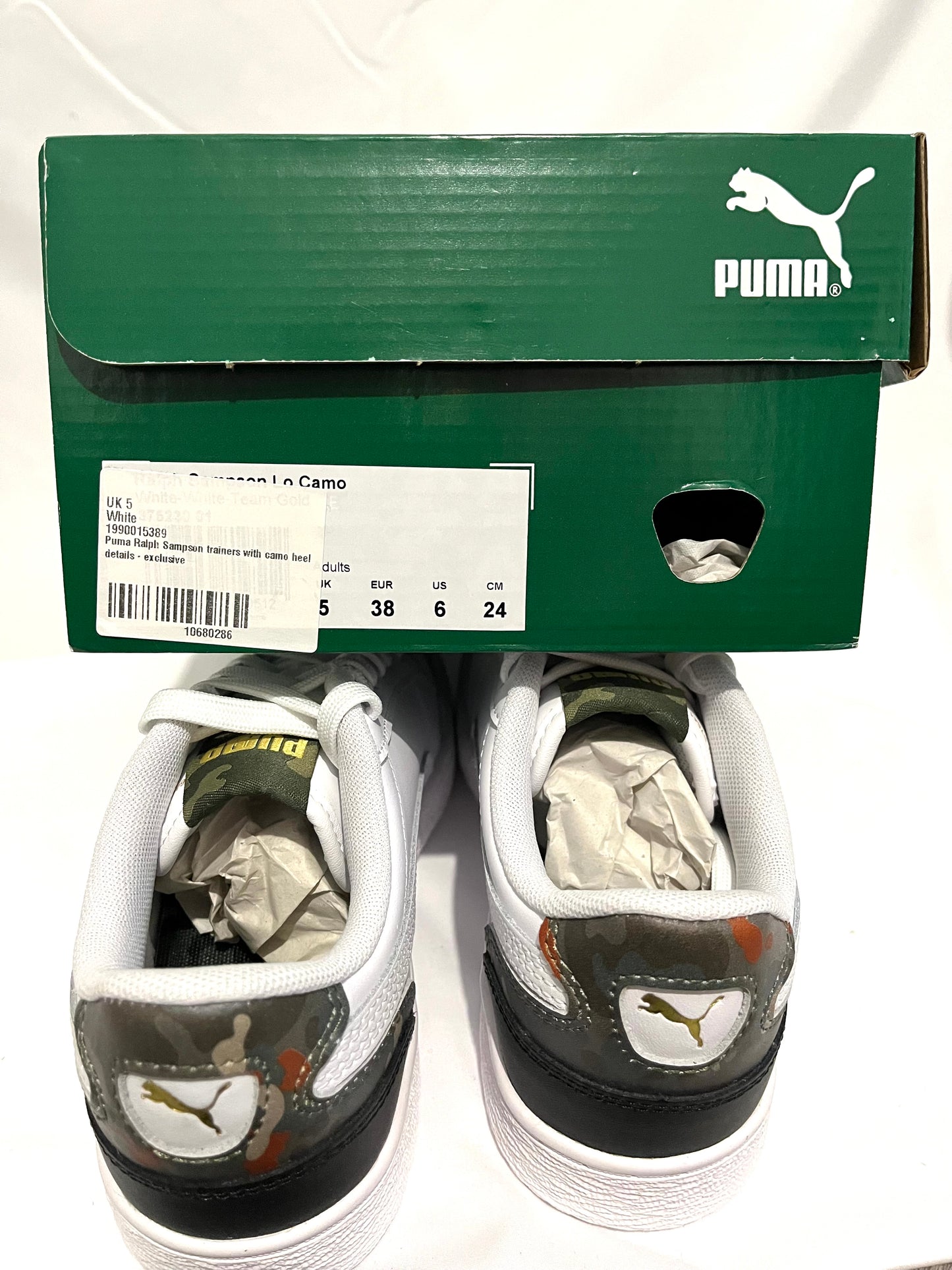 Puma Ralph Sampson white trainers