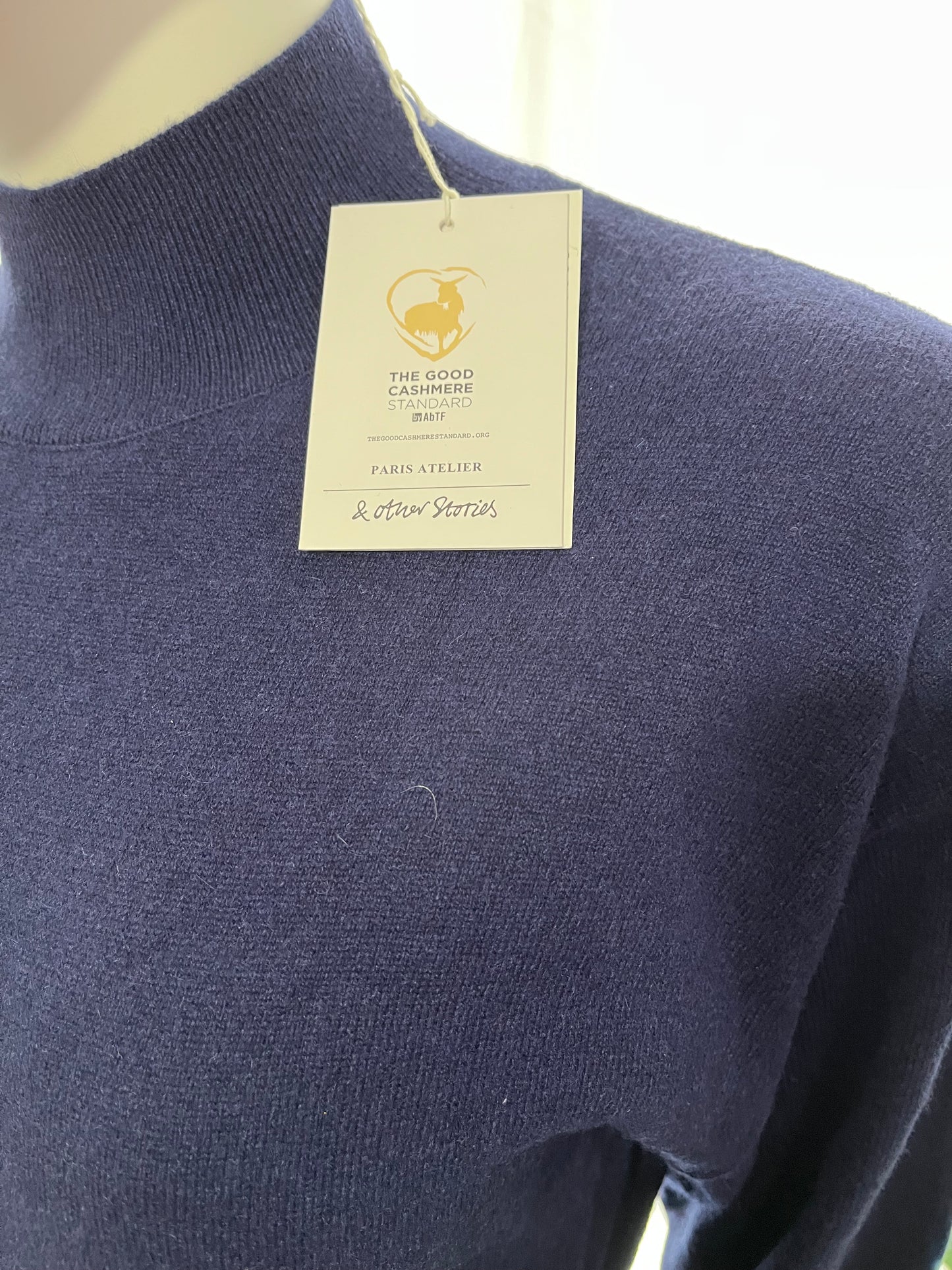 & Other Stories cashmere navy dress