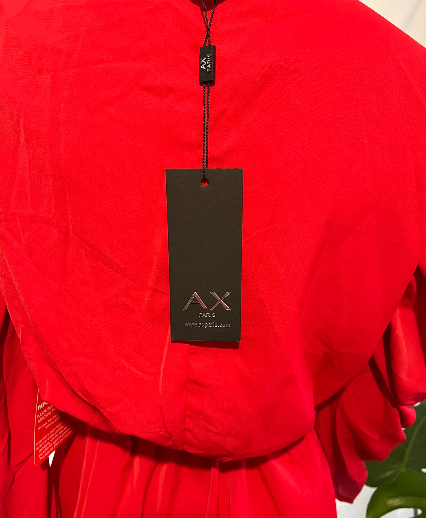 Armani Exchange long sleeve red blouse